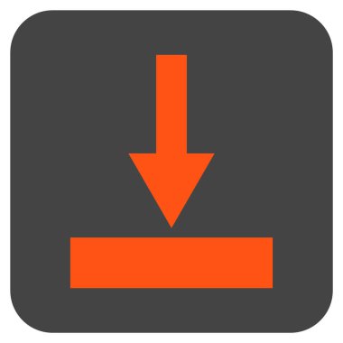 Alt düz kare vektör simgesi hareket