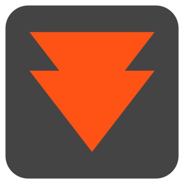 Düz kare vektör simgesi taşı