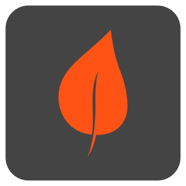 Bitki yaprak düz kare vektör simgesi