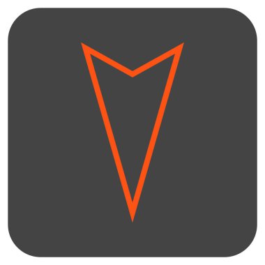 İşaretçi düz aşağı vektör simgesi kare