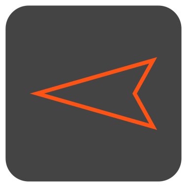 Düz yaptı işaretçi vektör simgesi kare