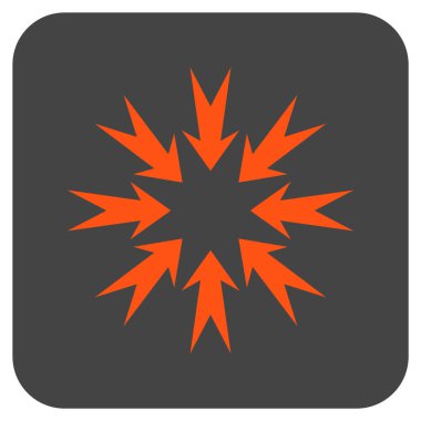 Basınç oklar düz kare vektör simgesi