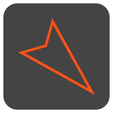 İşaretçi düz aşağı vektör simgesi kare