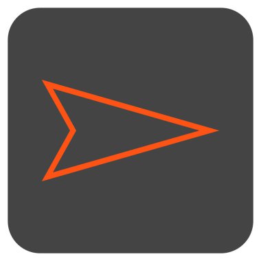 İşaretçi tam düz vektör simgesi kare