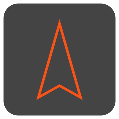 İşaretçi düz yukarı vektör simgesi kare