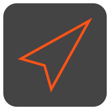 İşaretçi düz yukarı vektör simgesi kare