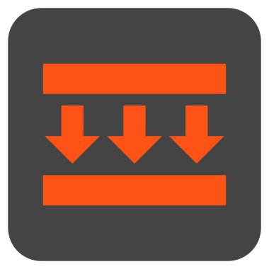 Vektör simge basıncı aşağı düz kare