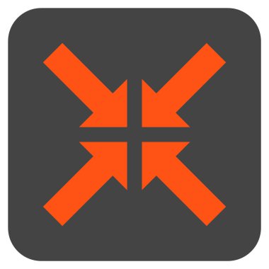 Basınç oklar düz kare vektör simgesi