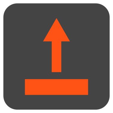 Düz kare vektör simge çekin