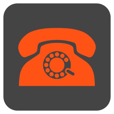 Nabız telefon düz kare vektör simgesi