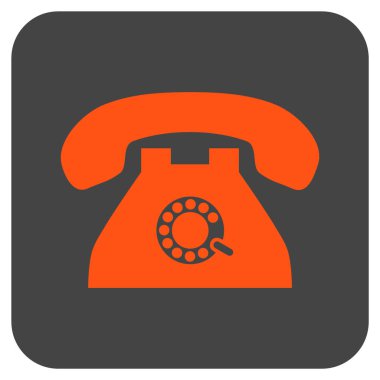 Nabız telefon düz kare vektör simgesi