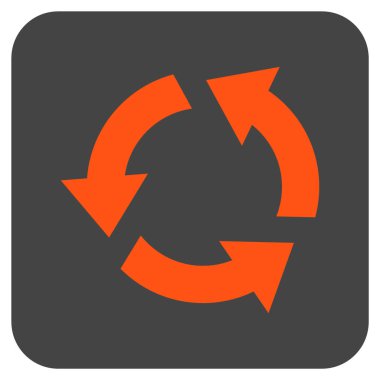 Geri dönüşüm düz kare vektör simgesi