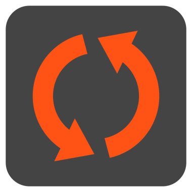 Geri dönüşüm düz kare vektör simgesi