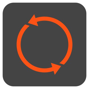 Geri dönüşüm düz kare vektör simgesi