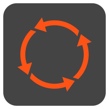 Geri dönüşüm düz kare vektör simgesi