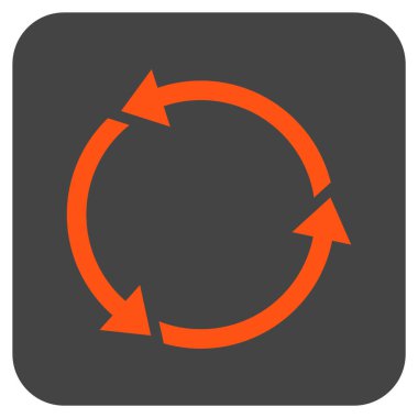 Geri dönüşüm düz kare vektör simgesi