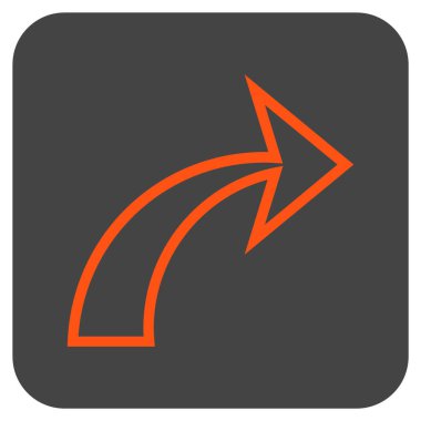 Düz kare vektör simge Yinele