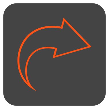 Düz kare vektör simge Yinele