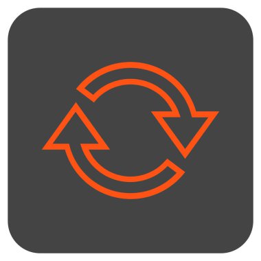 Oklar düz kare vektör simge Yenile