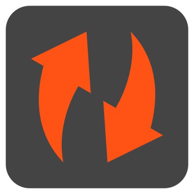 Düz kare vektör simge Yenile