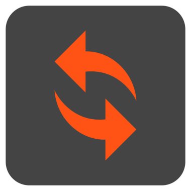 Düz kare vektör simge Yenile