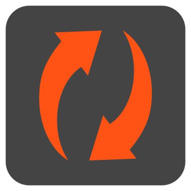 Düz kare vektör simge Yenile