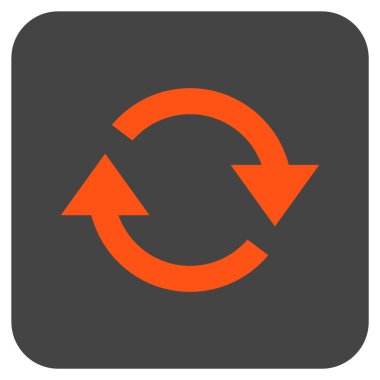 Düz kare vektör simge Yenile