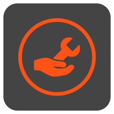 Vektör simge Onarım Servisi düz kare