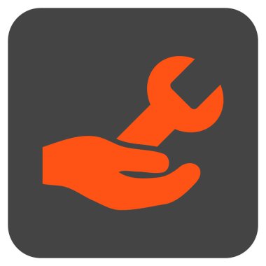 Vektör simge Onarım Servisi düz kare