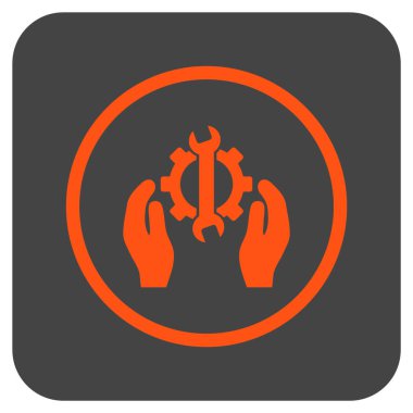 Vektör simge Onarım Servisi düz kare