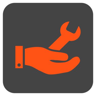 Vektör simge Onarım Servisi düz kare