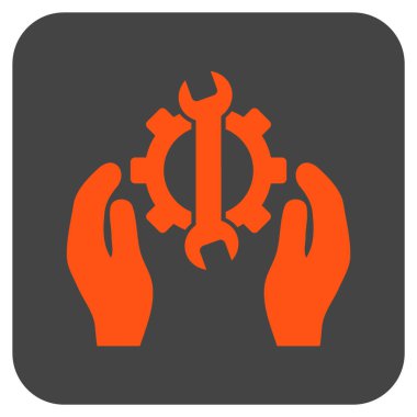 Vektör simge Onarım Servisi düz kare