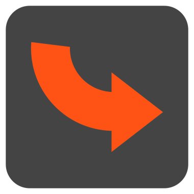 Saatin tersi yönde düz kare vektör simge döndürmek