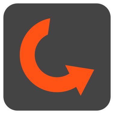 Saatin tersi yönde düz kare vektör simge döndürmek