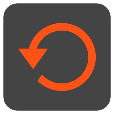 Saatin tersi yönde düz kare vektör simge döndürmek