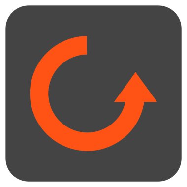 Düz kare vektör simge Döndür