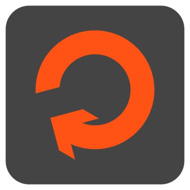 Düz kare vektör simge döndürmek