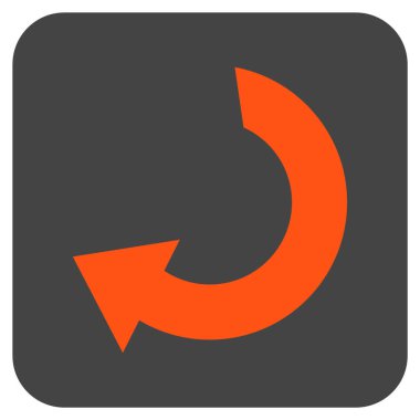 Düz kare vektör simge döndürmek