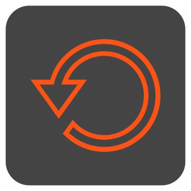 Düz kare vektör simge döndürmek