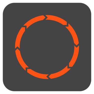 Döndürme düz kare vektör simgesi