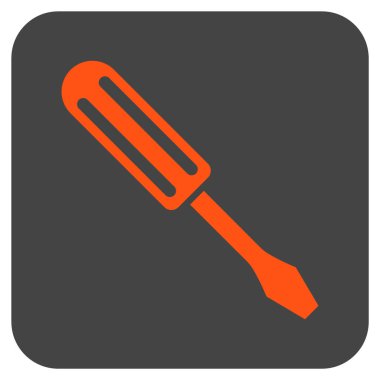 Tornavida düz kare vektör simgesi