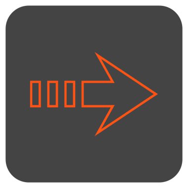 Vektör simgesi doğru düz kare göndermek