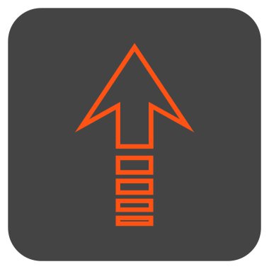 Düz kare vektör simge gönder