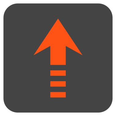 Düz kare vektör simge gönder