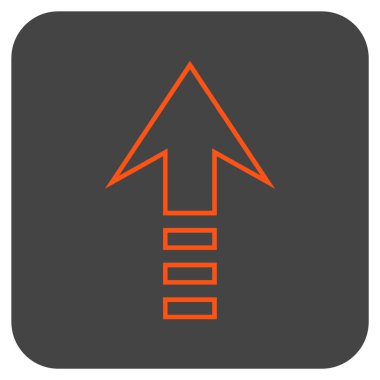 Düz kare vektör simge gönder