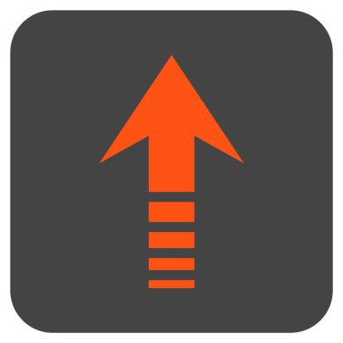 Düz kare vektör simge gönder