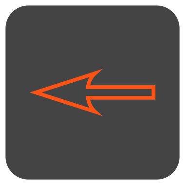 Keskin ok düz yaptı vektör simgesi kare