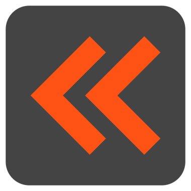 Sol düz kare vektör simge vardiya