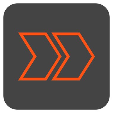 ÜST KRKT değil düz vektör simgesi kare