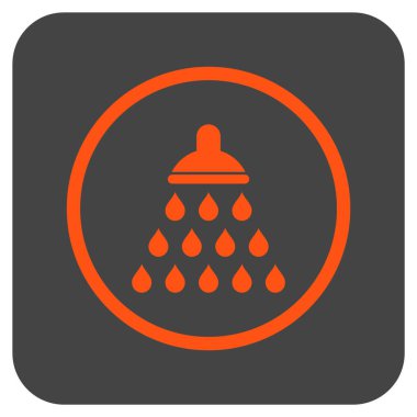 Duş düz kare vektör simgesi